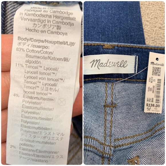 Madewell 9" Mid-Rise Skinny Jeans Medium Wash- 25- NWT - Picture 14 of 15